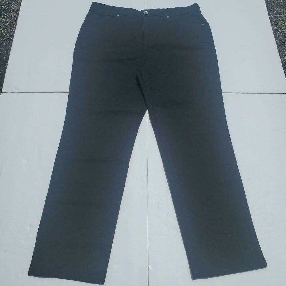 Style And Co Womens Black Natural Fit Jeans Size 14 Short Sticker Residue on Leg